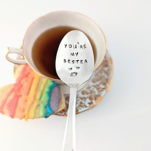 You're My Bestea Spoon Best Friend Gift BFF Tea Lover Girlfriends Friendship Gift Bestie Gift for Friend Under 30 image 5