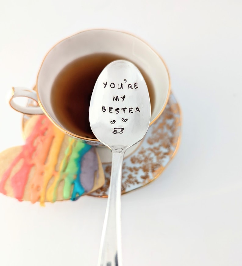 You're My Bestea Spoon Best Friend Gift BFF Tea Lover Girlfriends Friendship Gift Bestie Gift for Friend Under 30 image 5