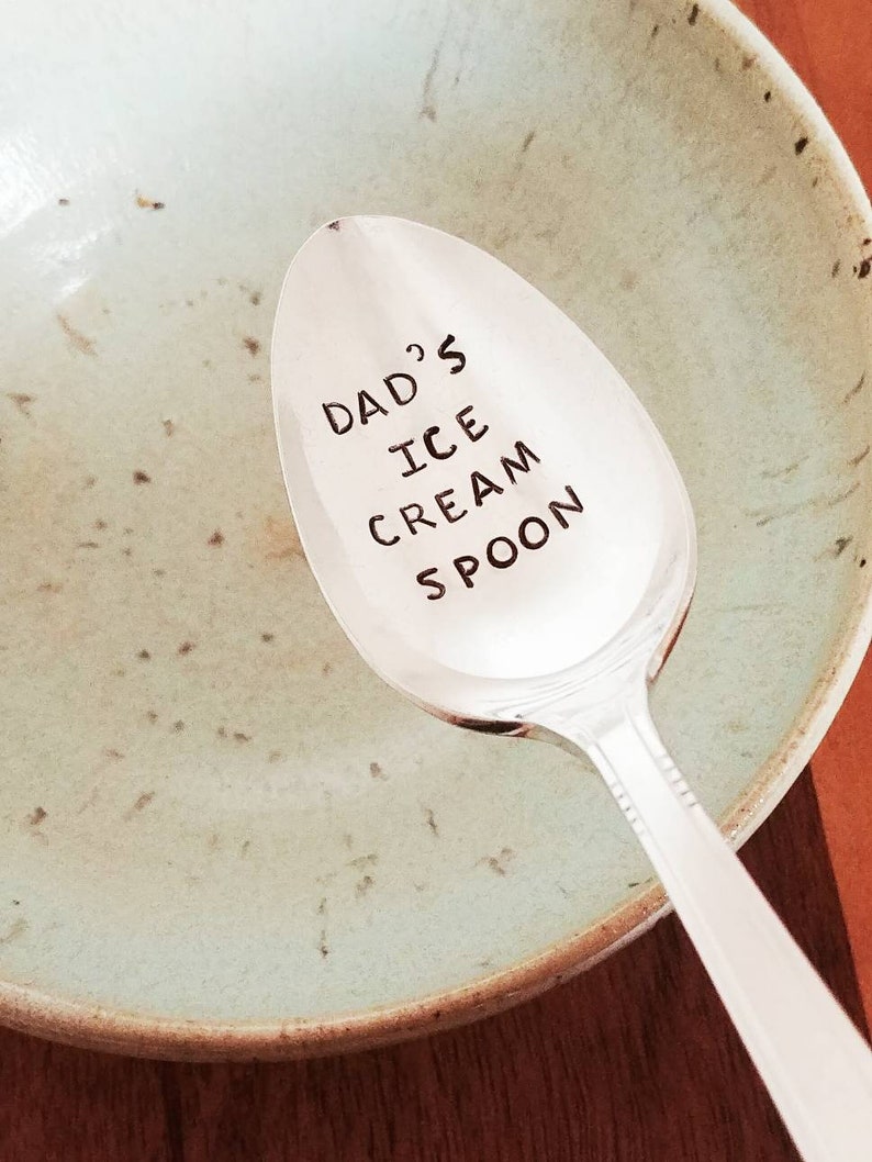 Dad's Ice Cream Spoon / Gift for Grandpa / Summer Fun / Etsy