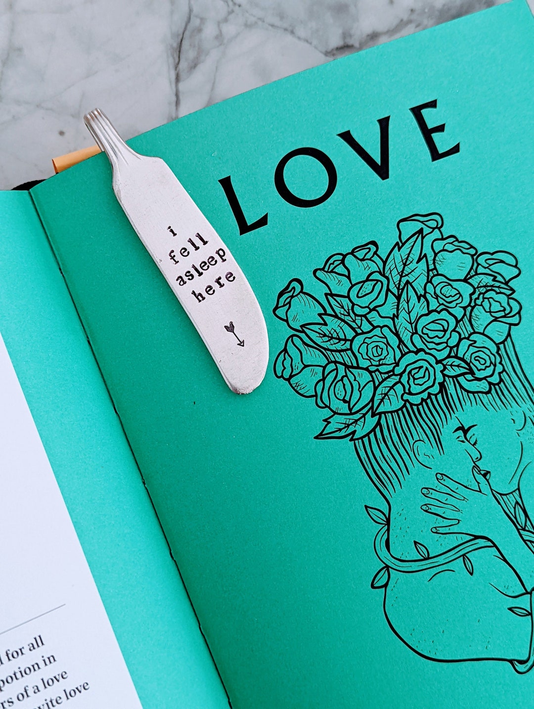 Bookmark I Fell Asleep Here Bookmark Vintage Page Holder Personalized ...