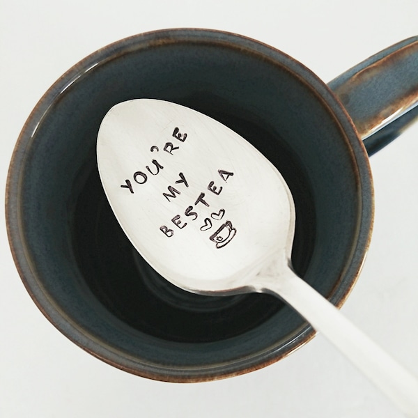 You're My Bestea Spoon: Hand Stamped Tea Lover Gift for Best Friend | BFF Gift | Teaspoon | U.S Duty Free! | Gift for Girlfriend