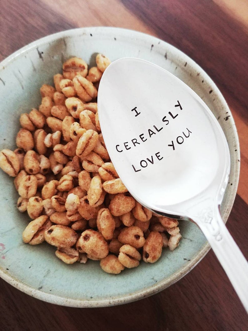 Anniversary Gift I Cerealsly Love You Spoon Gift for Husband Valentine's Day Gift for Boyfriend Couple's Gift Gift for Child image 5