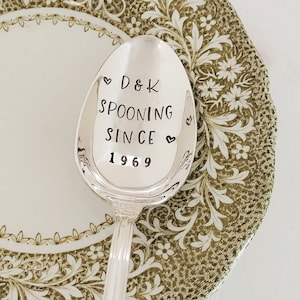 Parents Anniversary | Wedding Anniversary | Spooning Since Spoon | Personalized Gift for Couple |  Valentines Day | Wedding Date Engraved