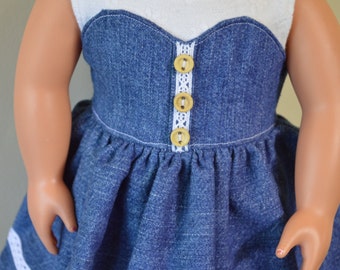 18 inch fits American Girl Doll Dress