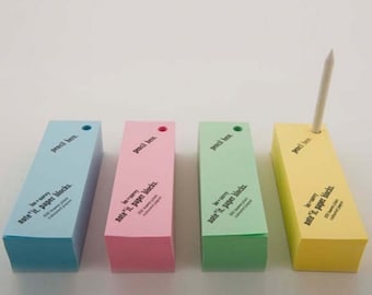 Rectangle Paper Pencil Blocks