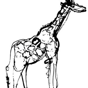 Jerry Giraffe Illustrative Karte