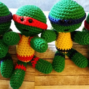 Turtles ninja action figure crochet gift