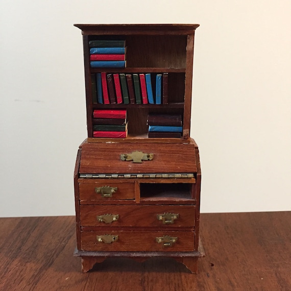 Pedazo de muebles de escritorio de casa de muñecas escala 1:12