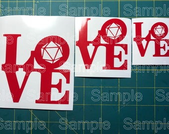 Love Gaming Dice decal