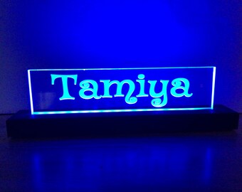 Lighted Name Plates Etsy