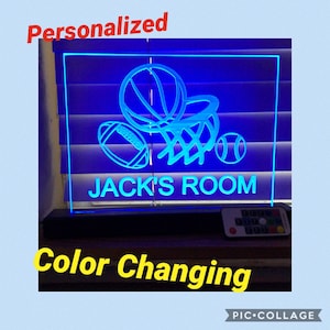 Personalized Chasing lighted sign, sports sign, neon sign baseball football basketball