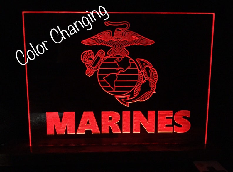 Multi-Color LED Marines LED sign. Personalized custom Neon | Etsy