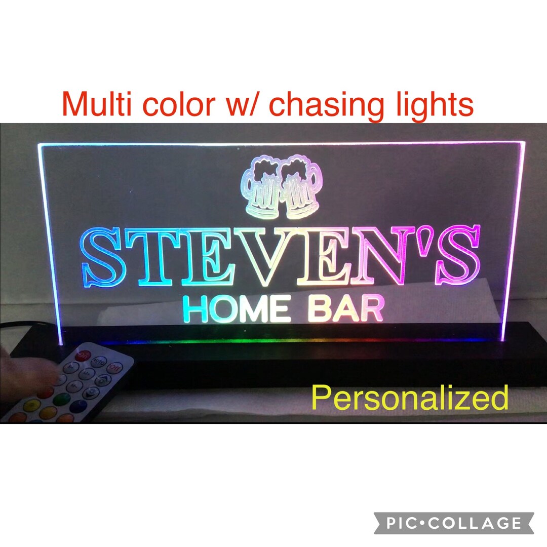 Multi-neon Color Chasing LED Personalized Home Bars Open Sign Bar Sign ...