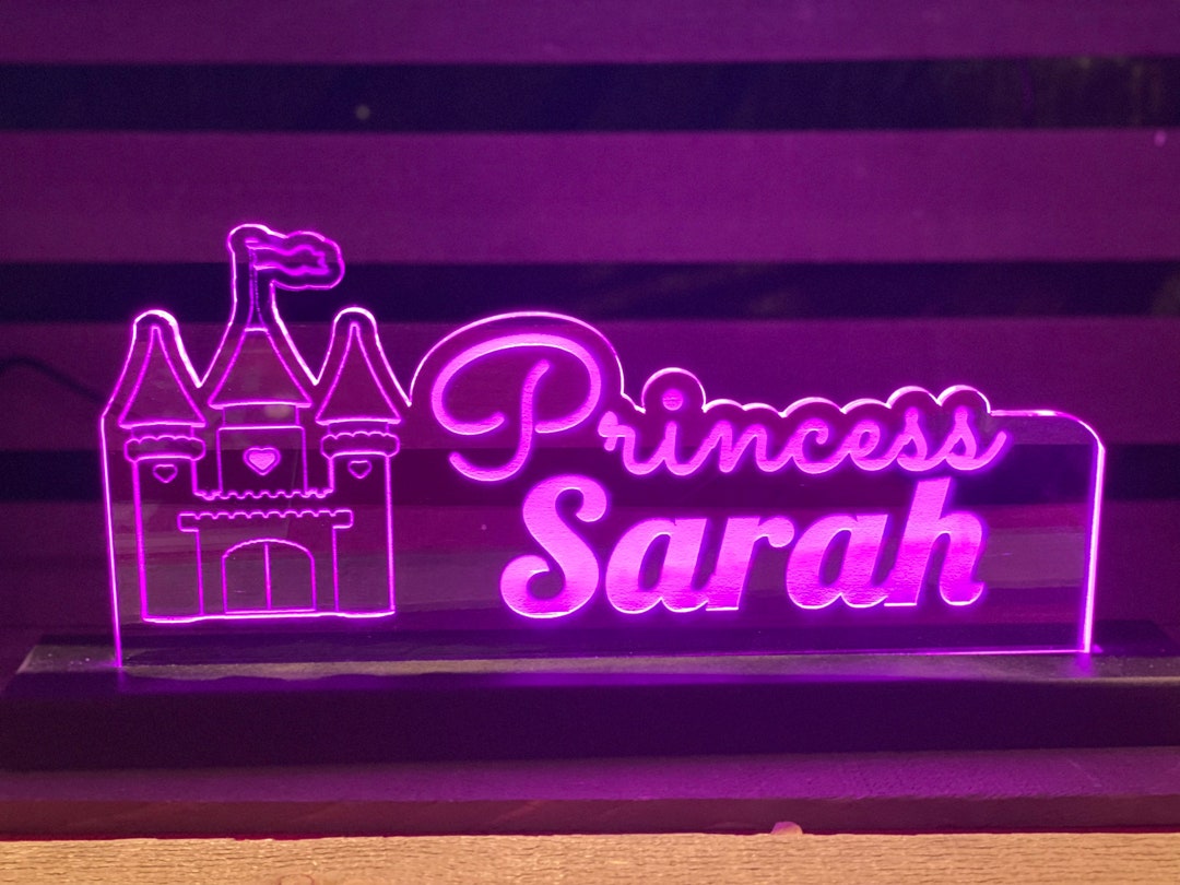 Princess Castle Personalized Chasing Lighted Sign, Sports Sign, Neon ...