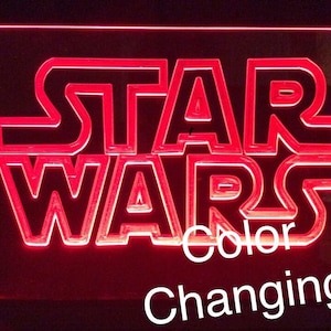 Multi-Color Neon Chasing LED Star Wars sign Personalized Star wars sign