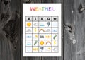 Weather Bingo 30 Printable Fun Educational Kids Birthday Party Bingo Game Cards