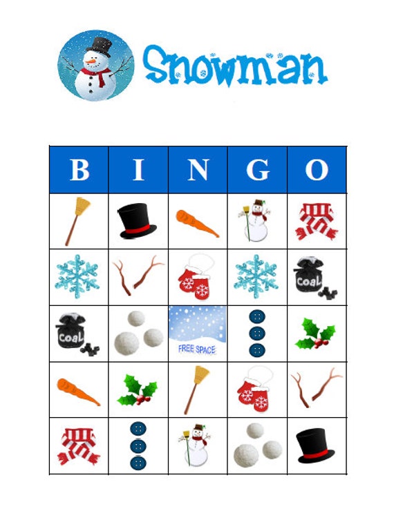 snowman-winter-bingo-30-printable-christmas-holiday-party-etsy