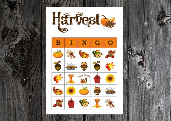 Printable Fall Bingo Cards Printable Fall Bingo Cards
