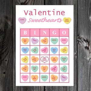 Bingo de la Saint-Valentin 30 cartes de jeu de bingo à imprimer pour les amoureux de la Saint-Valentin