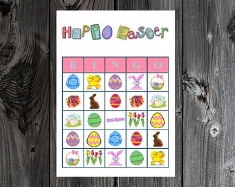 Easter Bingo 30 Printable Easter Holiday Party Bingo Game Cards