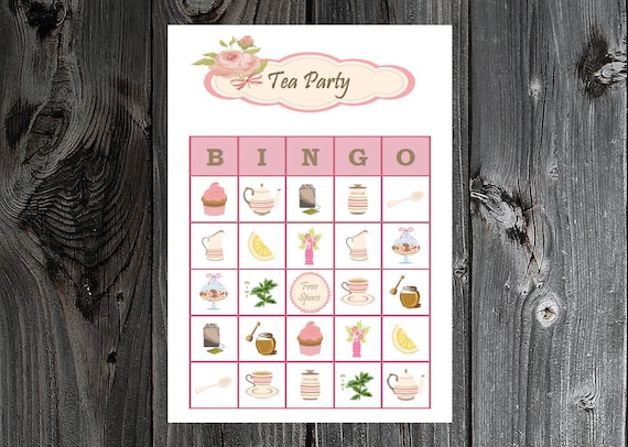 Tea Party Bingo Printables Free