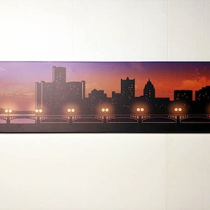 5 ft. Detroit Skyline Panorama instant digital download