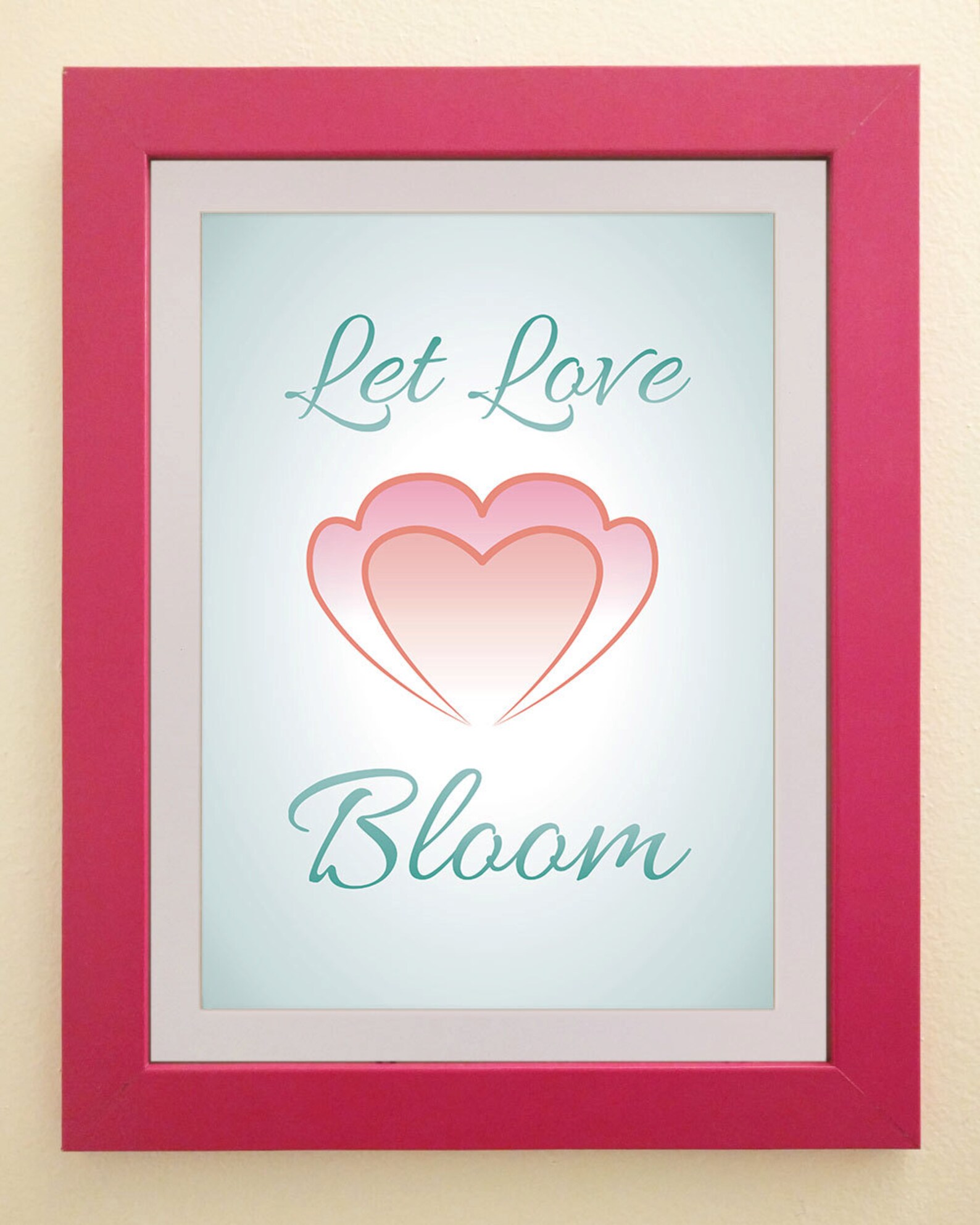 Let Love Bloom, Flower Wall Art 11x14 Inch Instant Download Etsy