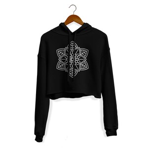 Reflective "Mandala" Crop Hoodie