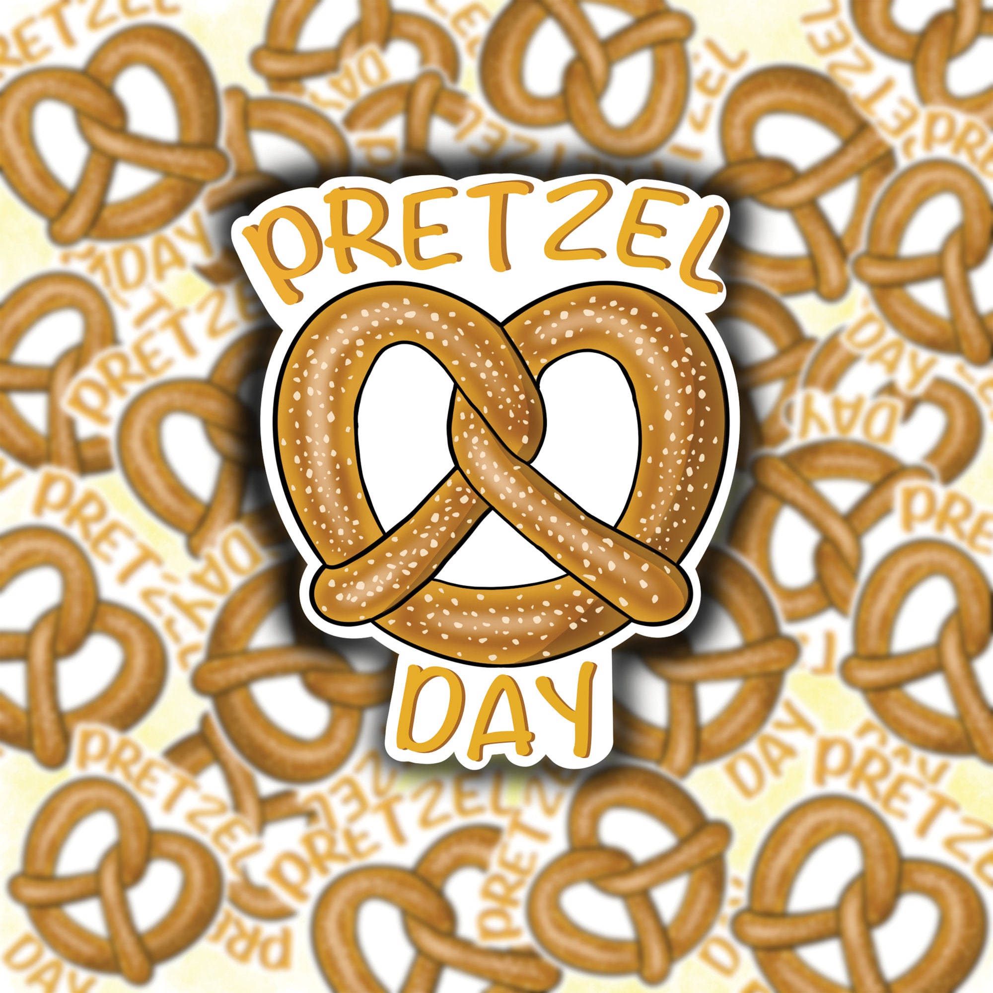 Pretzel Day Sticker the Office Pretzel Day Sticker Stanley | Etsy