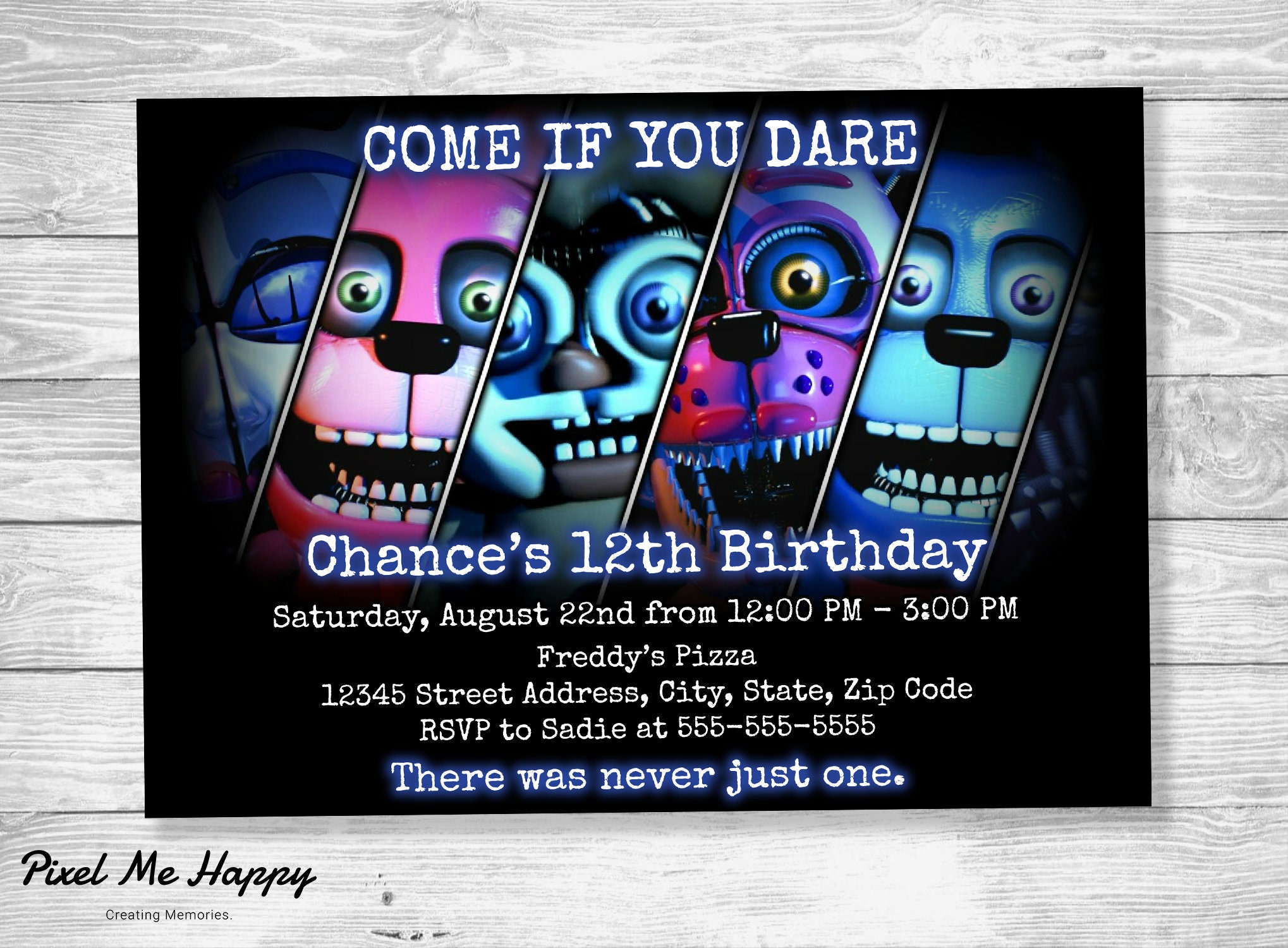 Five Nights At Freddy S Fnaf Sister Location Blue Etsy