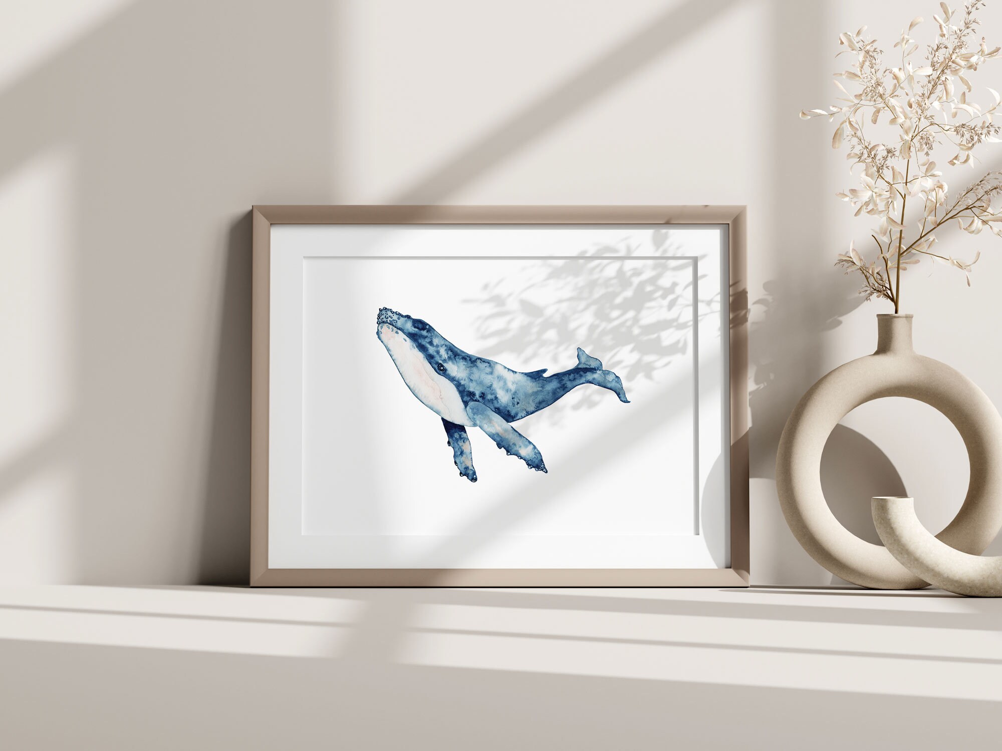 Humpback Whale Wall Art, Printable Wall Art, Ocean Life Home Decor ...