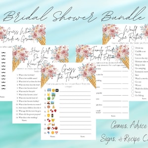 She&#39;s Been Scooped Up, Ice Cream Theme Bridal Shower Bundle