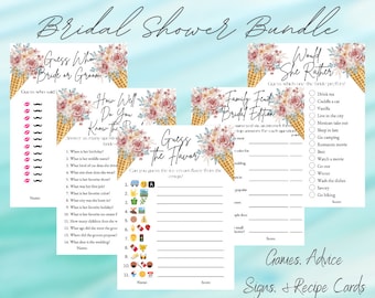 She's Been Scooped Up, Ice Cream Theme Bridal Shower Bundle
