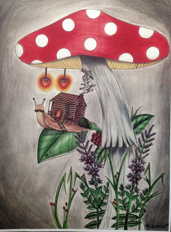 Snail House Drawing Print Art Print Drawing Colored Pencil Etsy