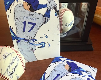 Shohei Ohtani (Dodgers) MINI Sketch Art Print