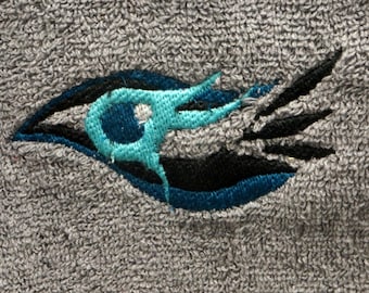 Mystic Messenger Mint Eye Logo Grey Embroidered Hand Towel