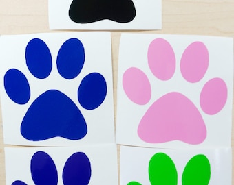 Naklejka winylowa z wizerunkiem łapy - pies lub kot - dostępna w wielu rozmiarach i kolorach!