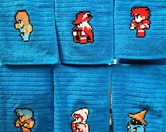 Ręczniki do rąk z haftem Final Fantasy 1 Sprite