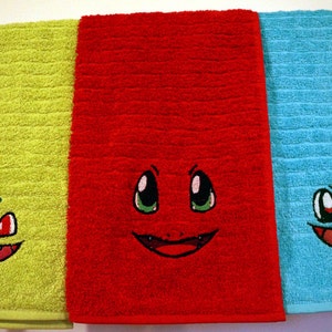 Kanto Starters Embroidered hand towels Bulbasaur Charmander Squirtle