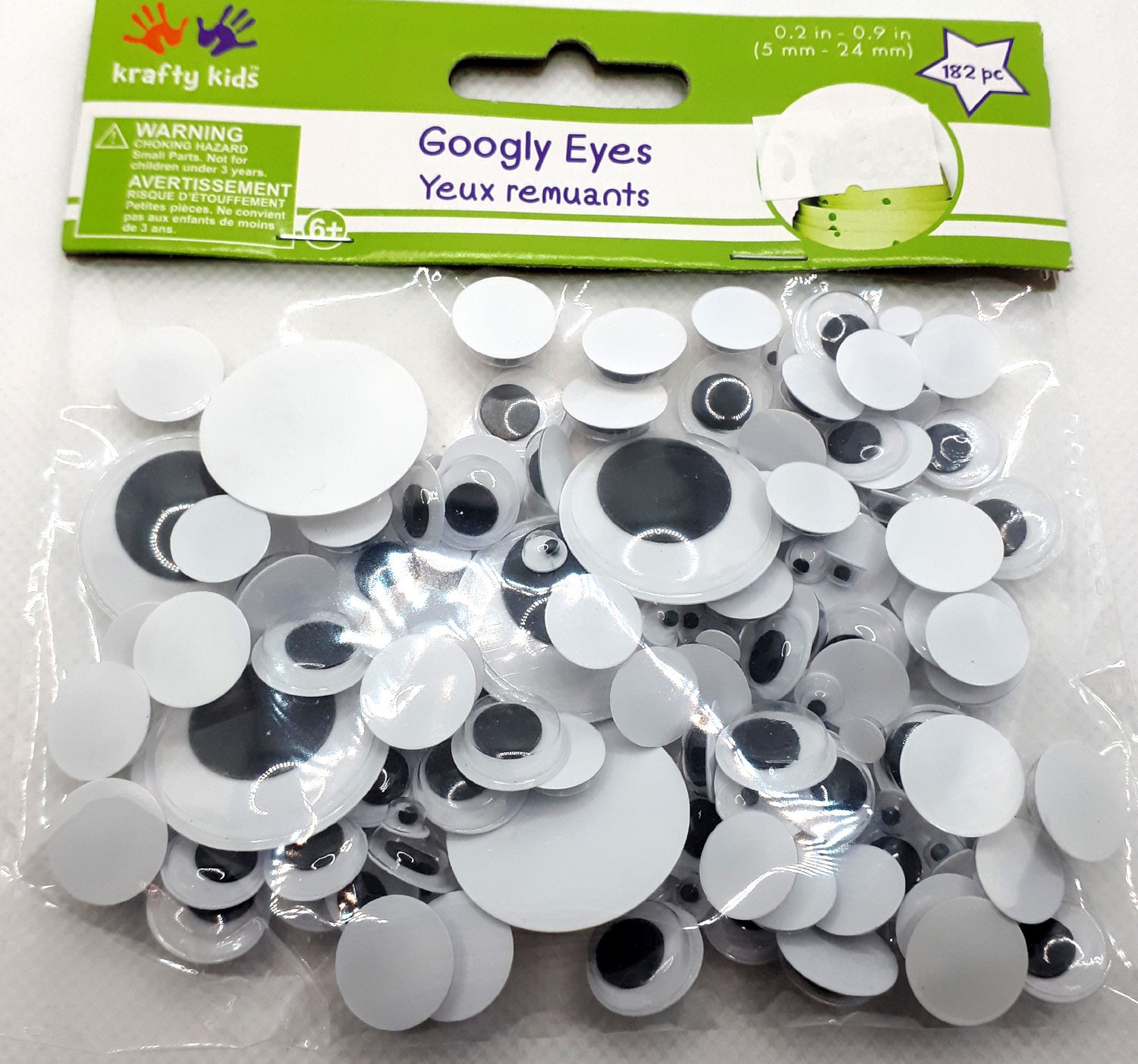 308 Pieces Self Adhesive Sticky Wiggle Googly Eyes Assorted Sizes for 