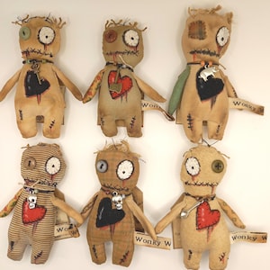 Handmade Pocket Voodoo Doll: Recycled Gothic Juju Art Doll