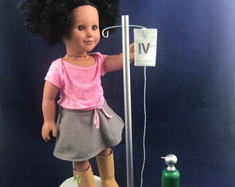 Doll Hospital Oxygen Tank and IV Pole set  for 18" Doll or American Girl Doll