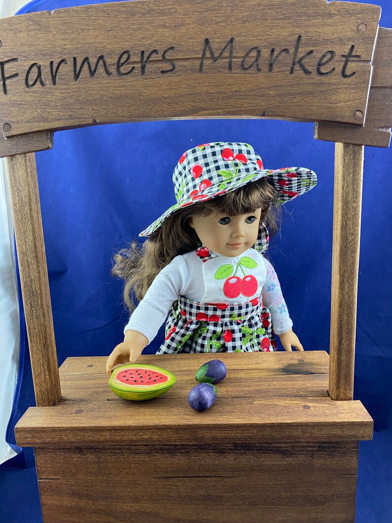 Farmer's Market Stand Wooden Play Set for 18 Dolls Etsy