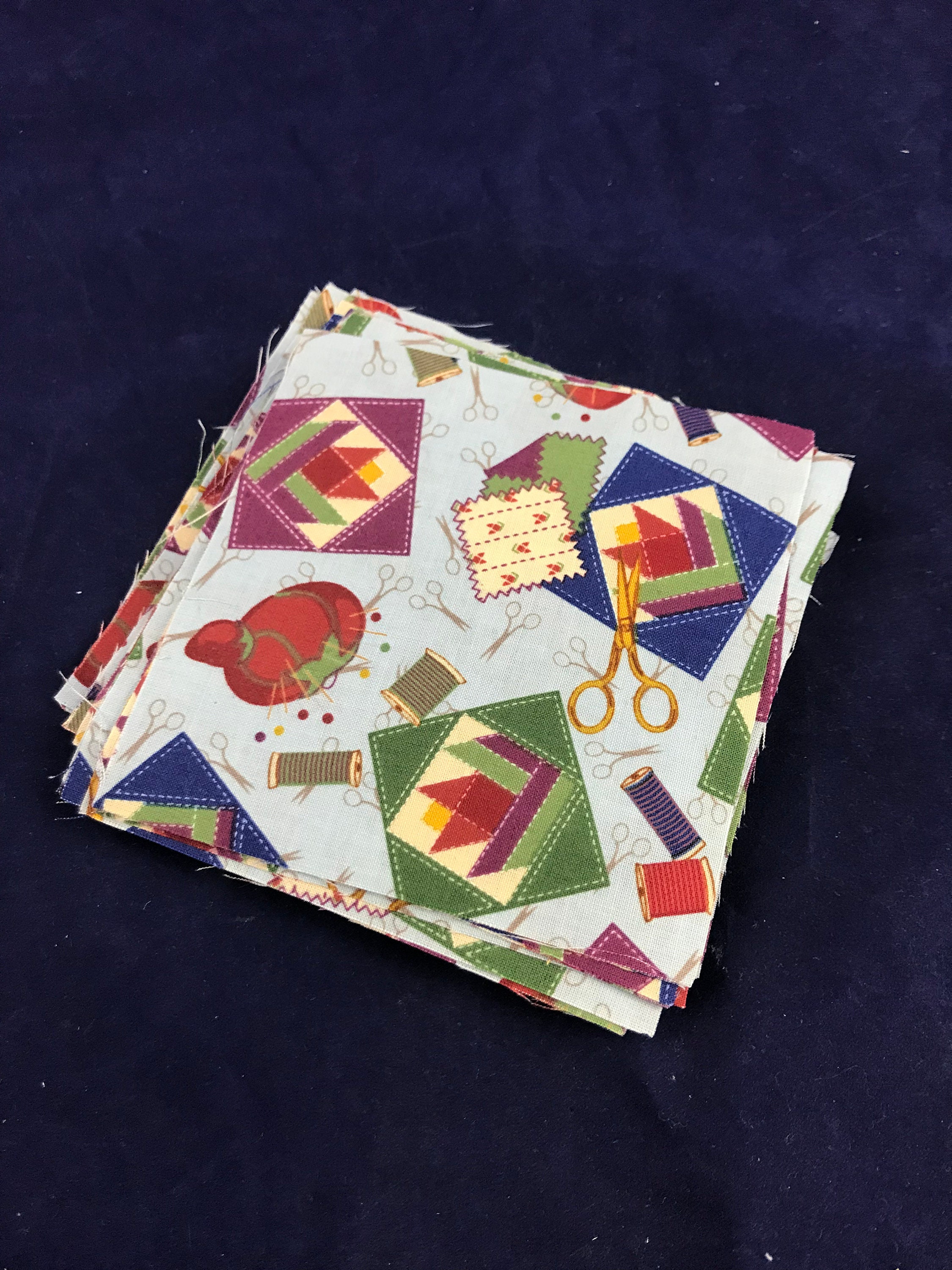 Die Cut Fabric 40 4 1/2 Squares From Quality Pinnacle Etsy UK