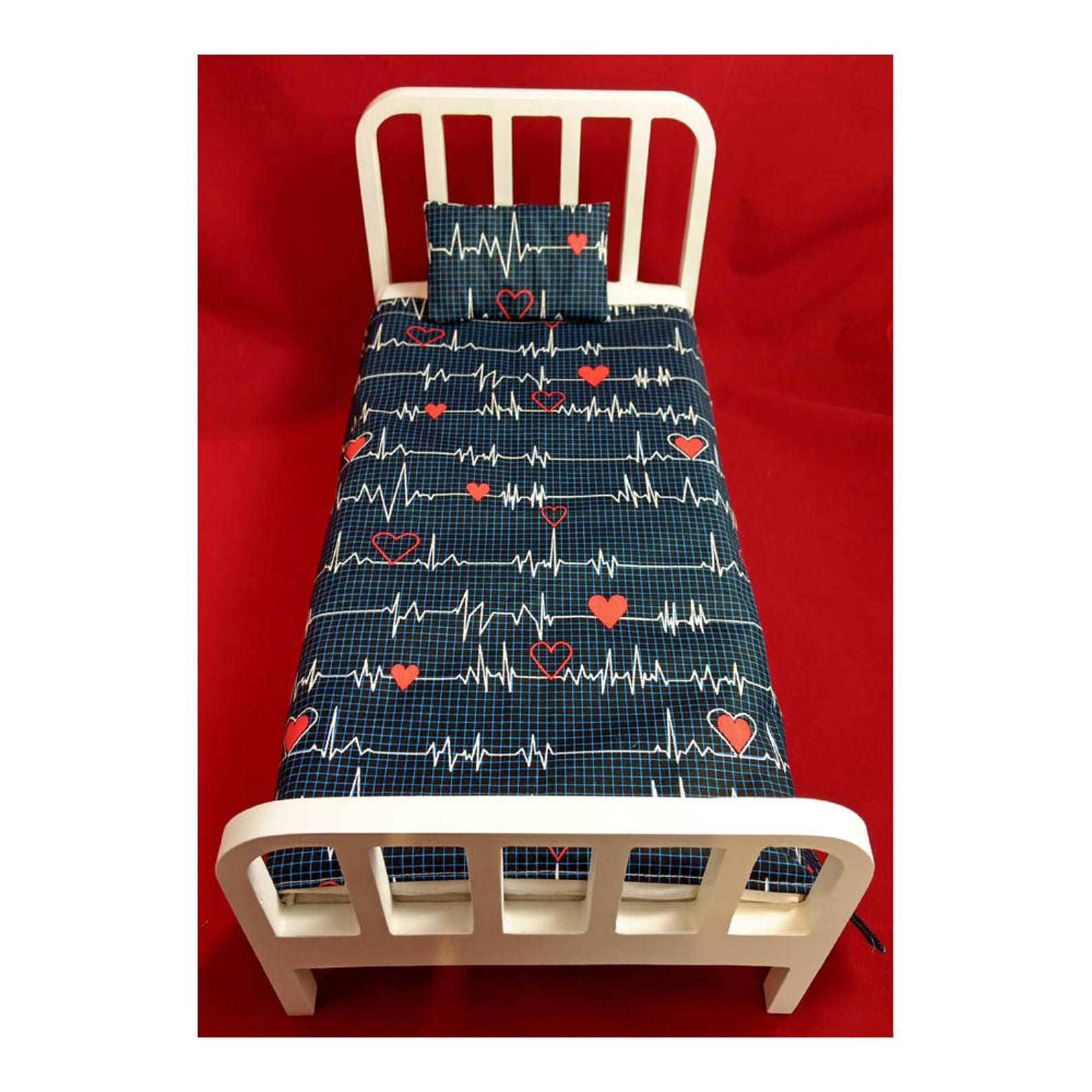 Doll Hospital Bed Sheet and pillow for 18 Doll or Etsy