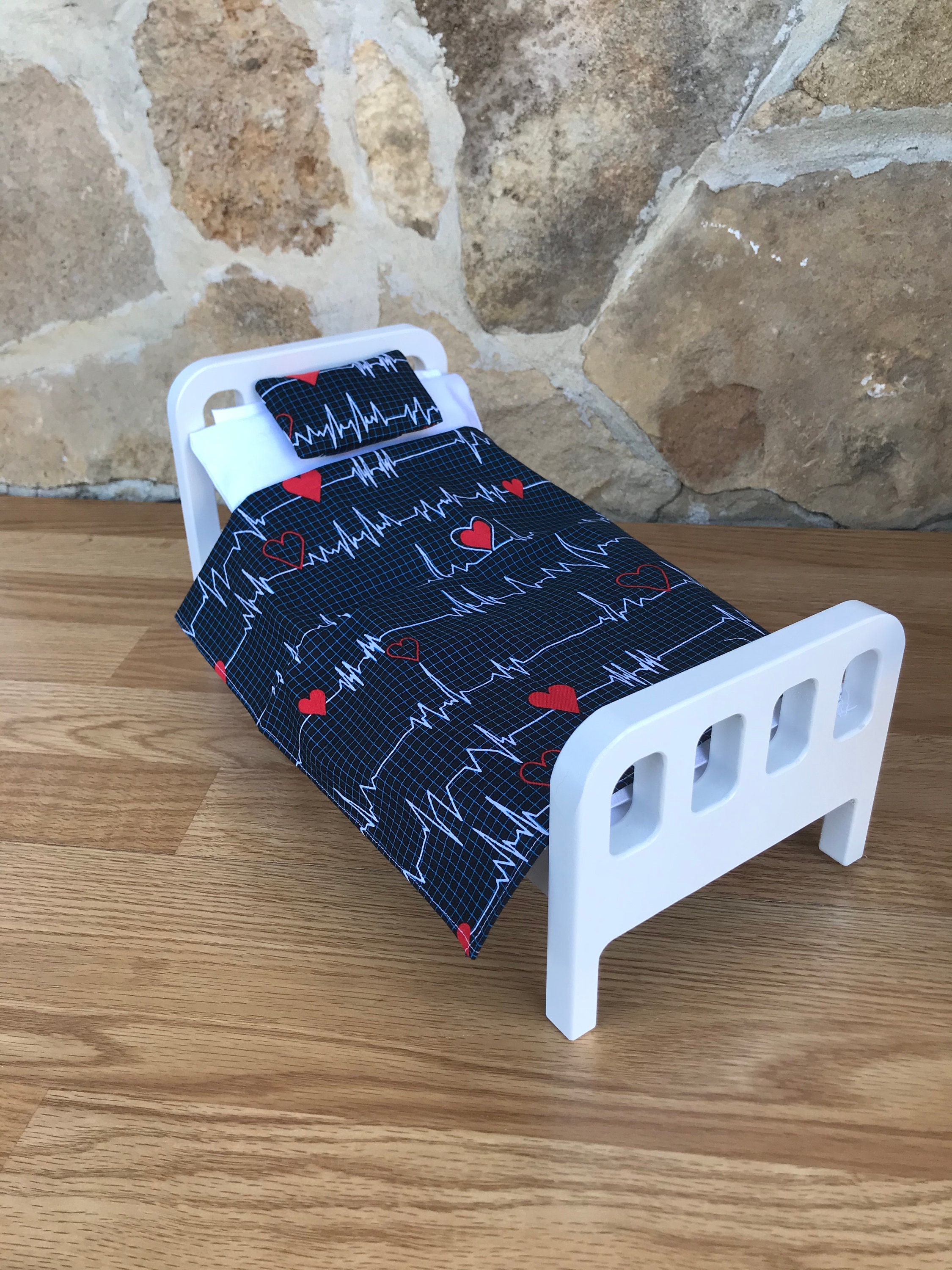 Barbie size Doll Hospital Bed Sheet and pillow for 11 or Etsy