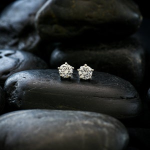 Marry Me stud earrings, Swarovski Zirconias set in rhodium image 3