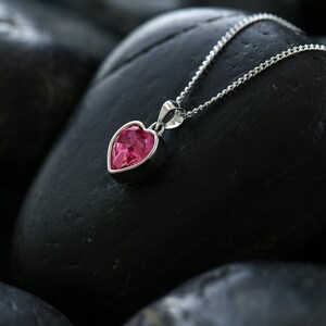 Sweet Hearts Rose coloured Swarovski crystals set in a lustrous rhodium finish image 4