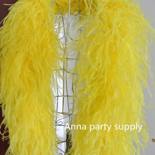 22 colors shops yellow ostrich feather boa 8 ply thickness for party supply decor supply