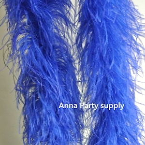 royal blue ostrich feather boa 6 ply thickness for party supply decor supply